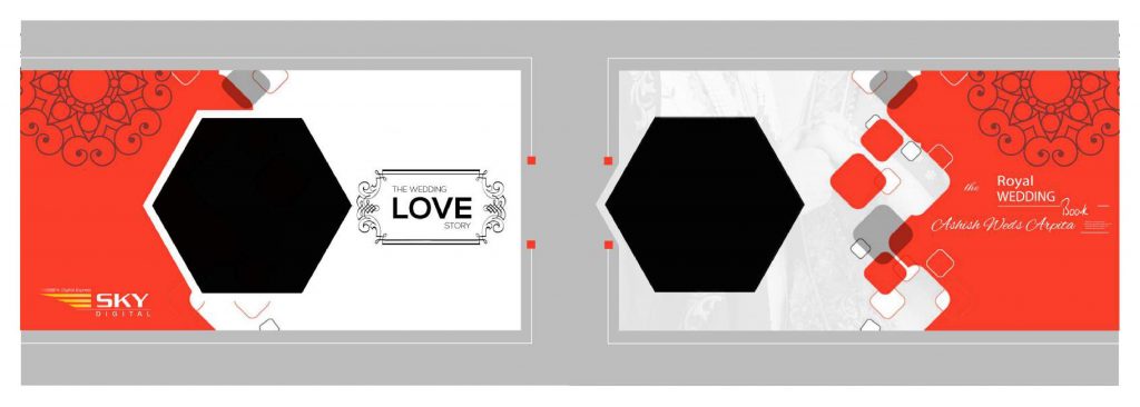 Wedding Album Cover PSD Free Download 12×36