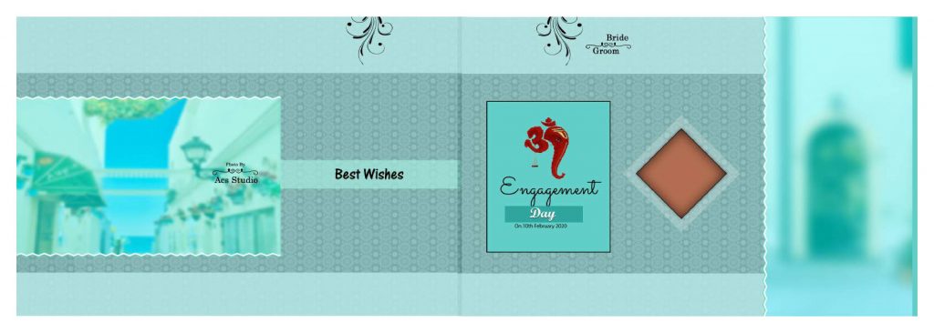 Wedding Album Cover PSD Free Download 12×36