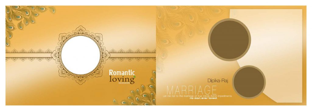 Wedding Album Cover PSD Free Download 12&times;36