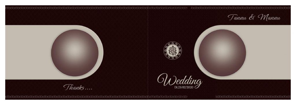 Wedding Album Cover PSD Free Download 12×36