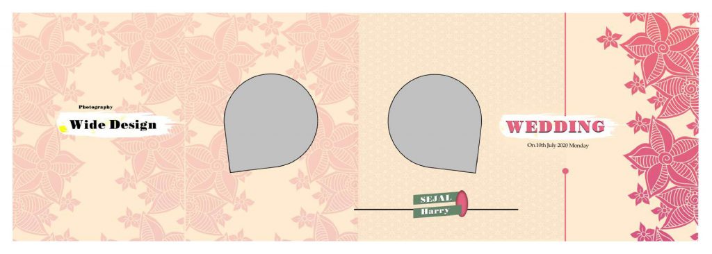 Wedding Album Cover PSD Free Download 12&times;36