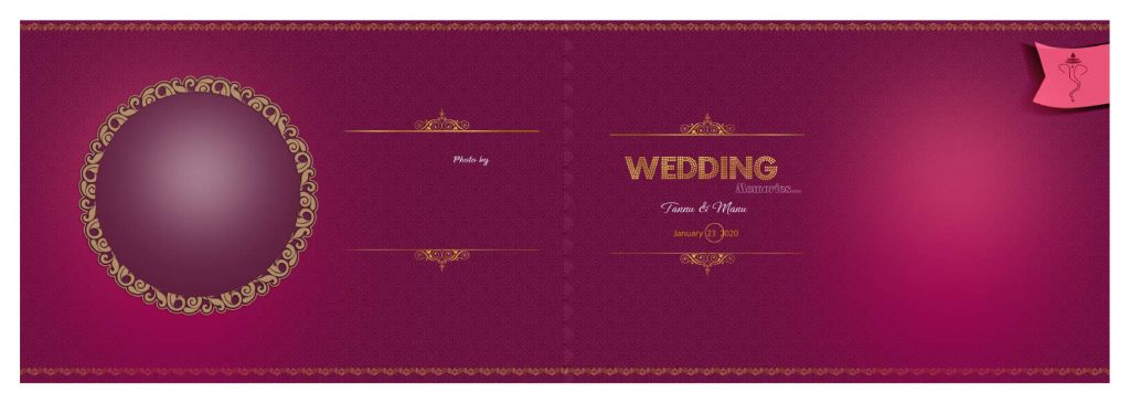 Wedding Album Cover PSD Free Download 12×36