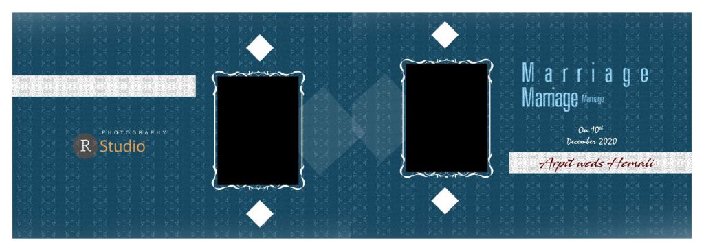 Wedding Album Cover PSD Free Download 12×36
