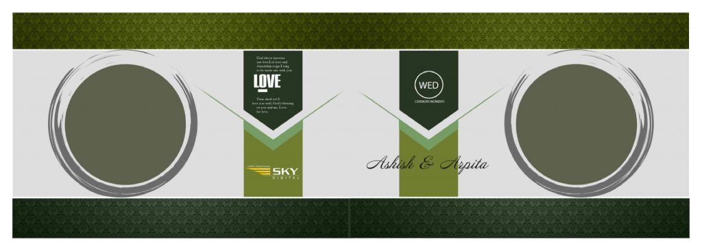 Wedding Album Cover PSD Free Download 12×36