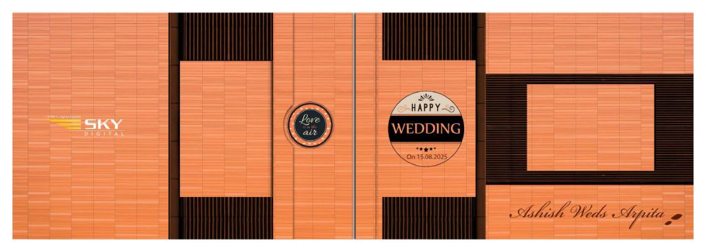 Wedding Album Cover PSD Free Download 12×36