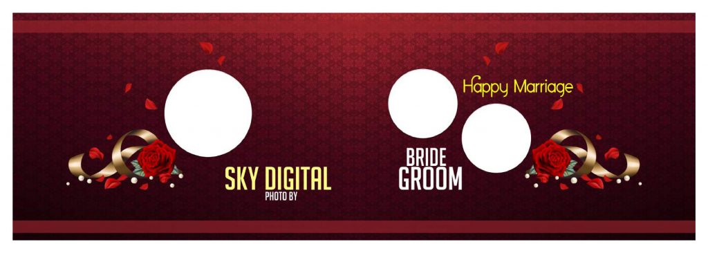 Wedding Album Cover PSD Free Download 12×36