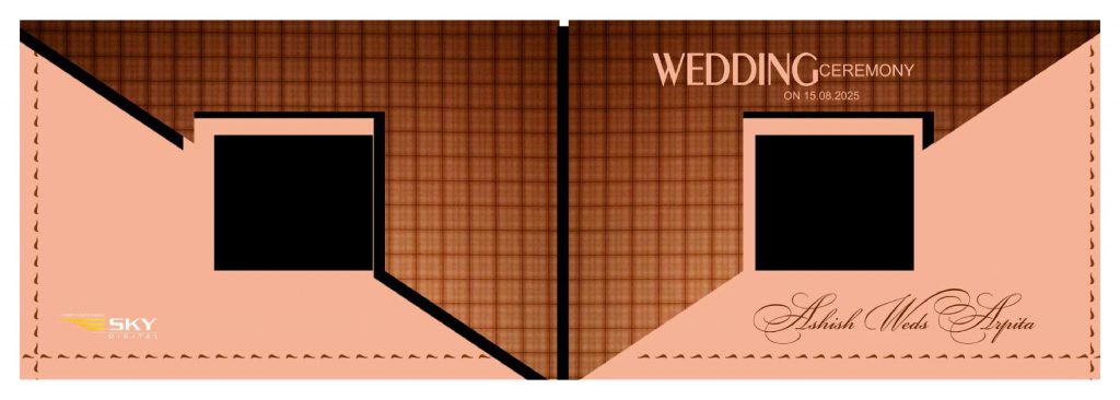 Wedding Album Cover PSD Free Download 12×36