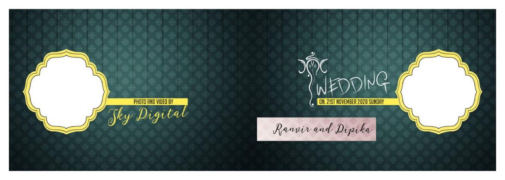 Wedding Album Cover PSD Free Download 12×36
