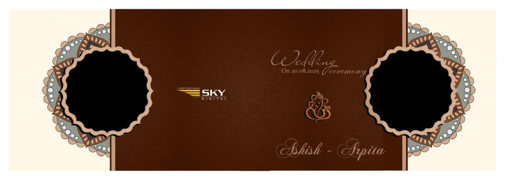 Wedding Album Cover PSD Free Download 12×36