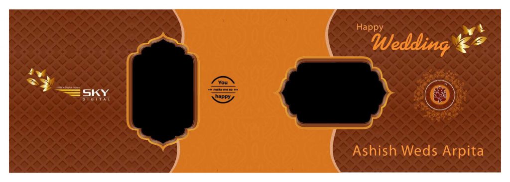 Wedding Album Cover PSD Free Download 12×36