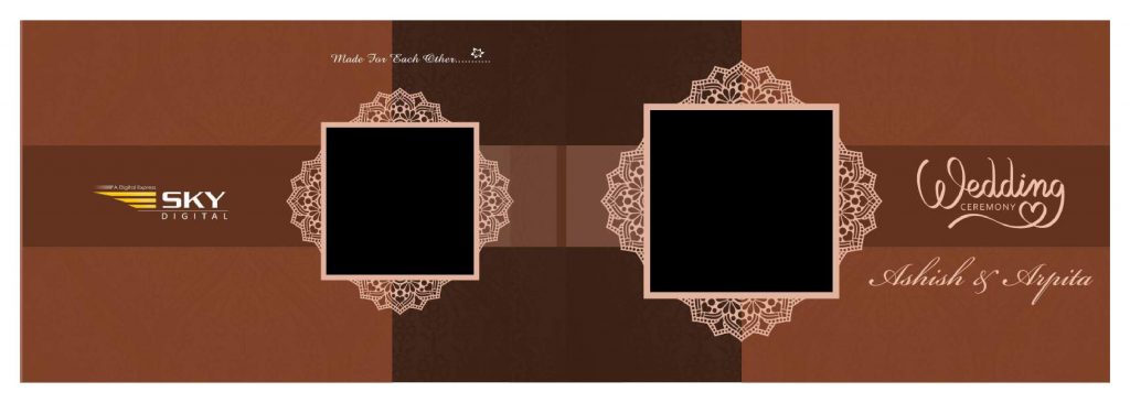 Wedding Album Cover PSD Free Download 12×36