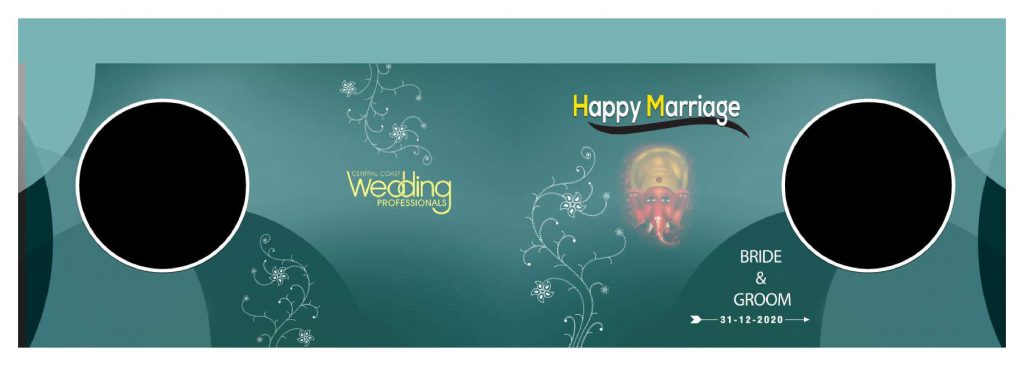Wedding Album Cover PSD Free Download 12×36