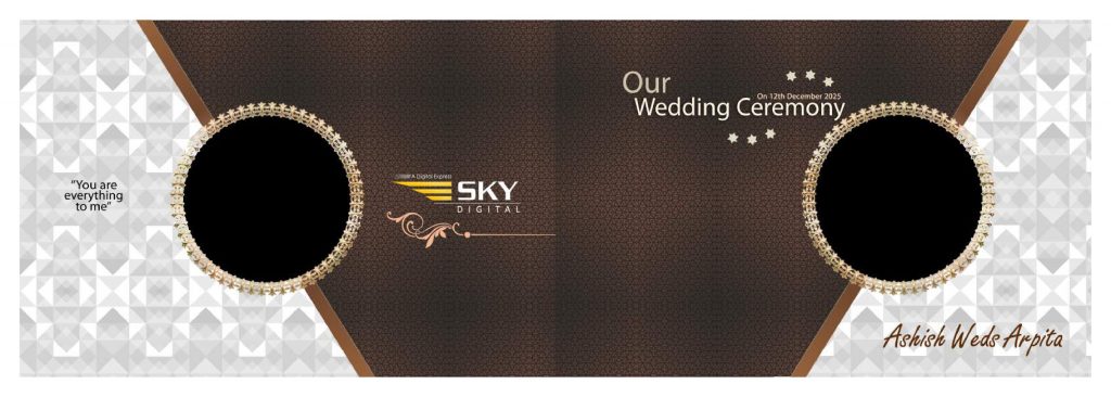 Wedding Album Cover PSD Free Download 12×36
