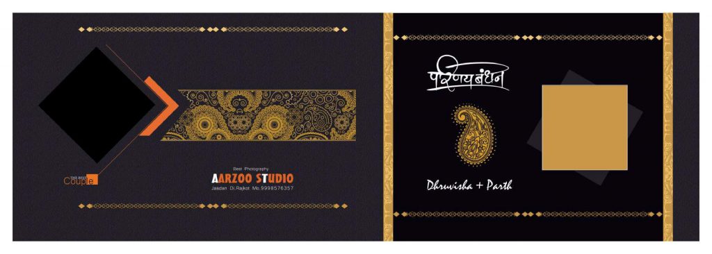 Wedding Album Cover PSD Free Download 12×36