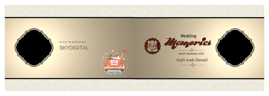Wedding Album Cover PSD Free Download 12&times;36