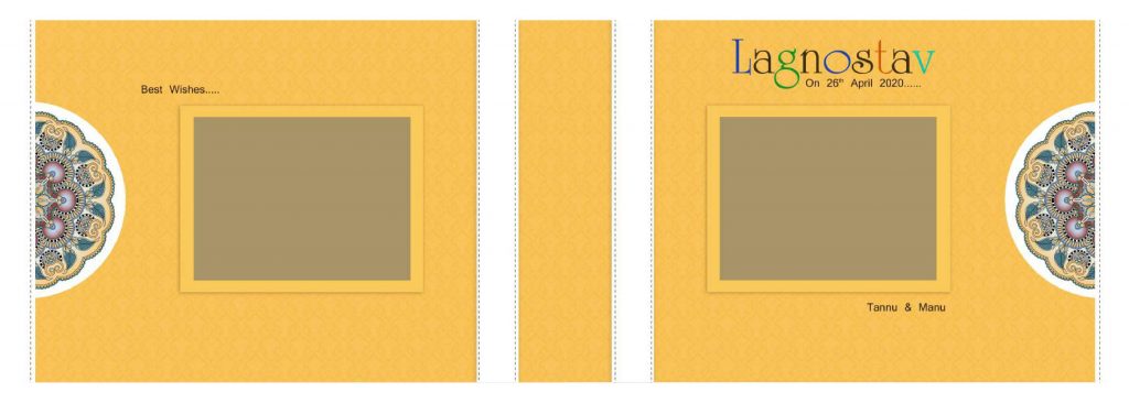 Wedding Album Cover PSD Free Download 12×36