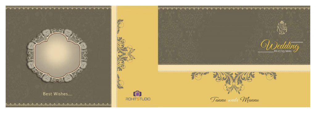 Wedding Album Cover PSD Free Download 12×36