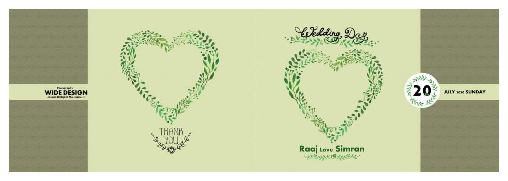 Wedding Album Cover PSD Free Download 12&times;36
