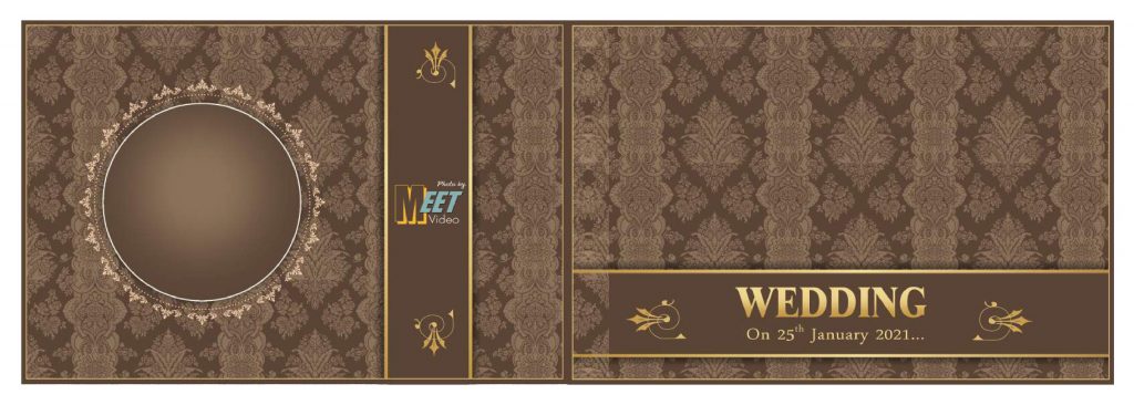 Wedding Album Cover PSD Free Download 12×36