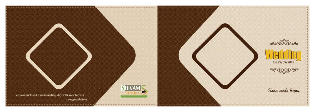 Wedding Album Cover PSD Free Download 12×36