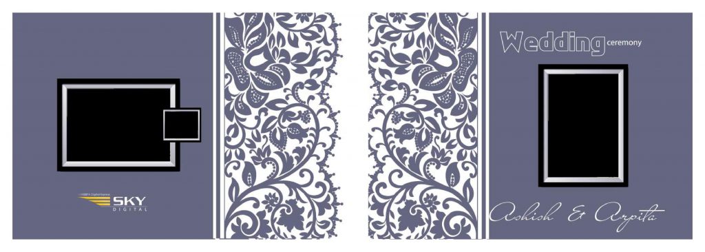 Wedding Album Cover PSD Free Download 12×36