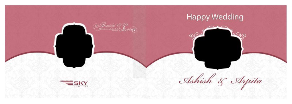 Wedding Album Cover PSD Free Download 12×36