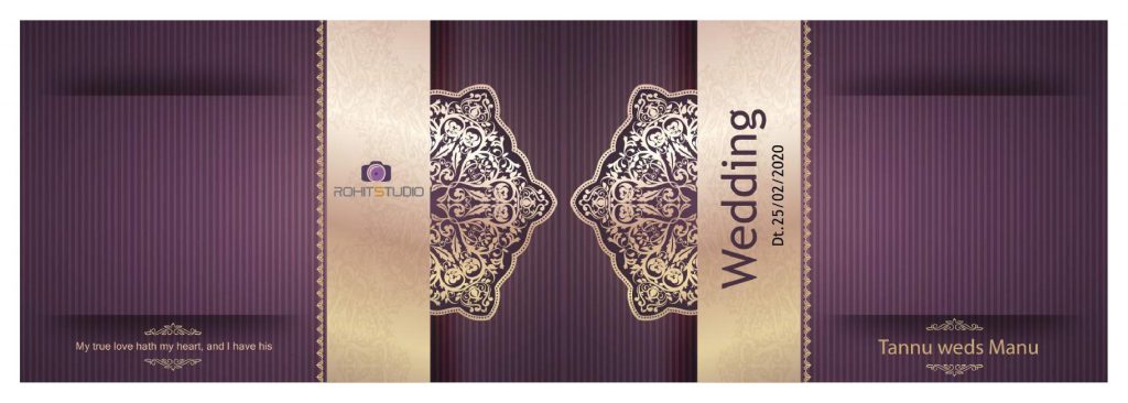 Wedding Album Cover PSD Free Download 12×36