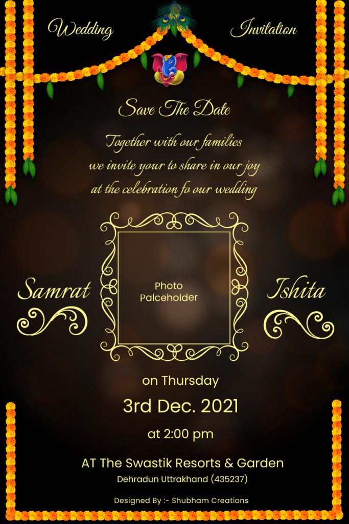 #Vol -1 Whatsapp Wedding Invitation PSD