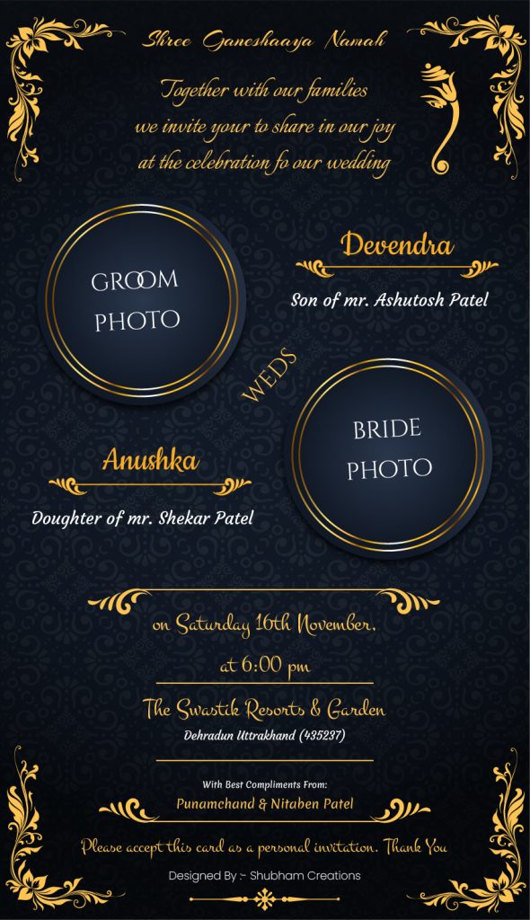 #Vol -1 Whatsapp Wedding Invitation PSD