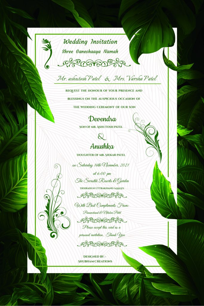 #Vol -1 Whatsapp Wedding Invitation PSD