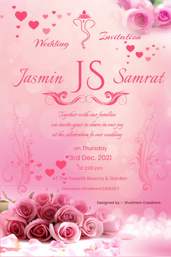 #Vol -1 Whatsapp Wedding Invitation PSD