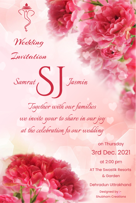 #Vol -1 Whatsapp Wedding Invitation PSD