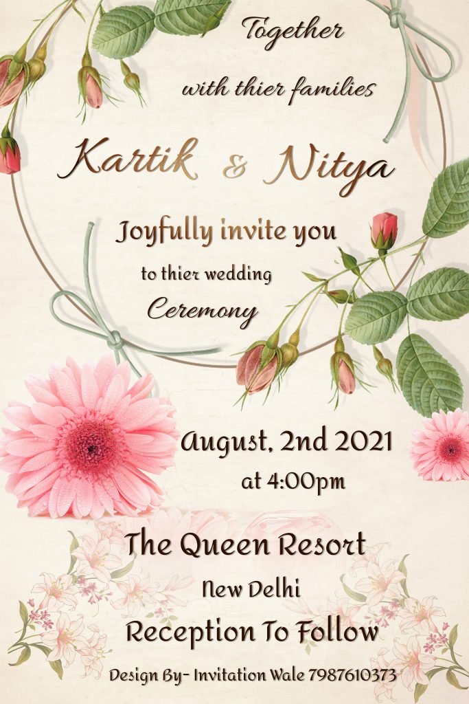 #Vol -1 Whatsapp Wedding Invitation PSD