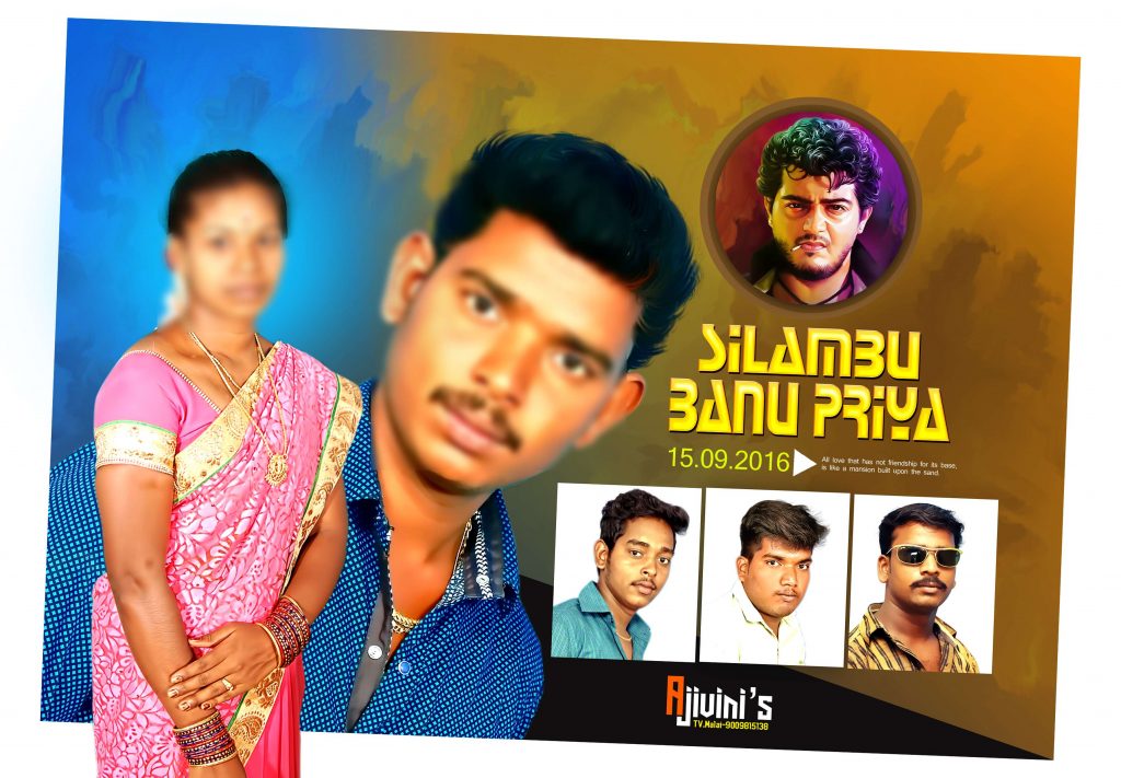 Premium Tamil Wedding Flex Design Psd