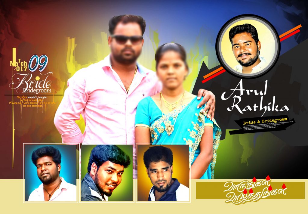 Premium Tamil Wedding Flex Design Psd