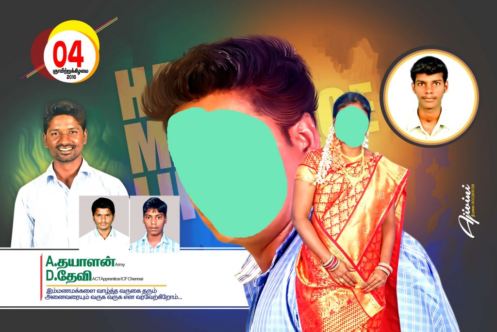 Premium Tamil Wedding Flex Design Psd