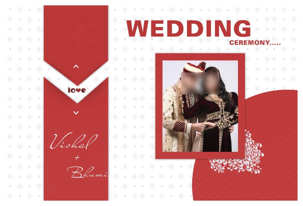 Premium Wedding Album Cover PSD Download 12×36