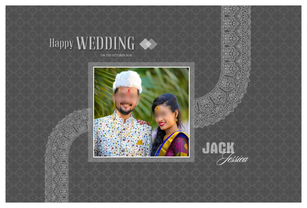 Premium Wedding Album Cover PSD Download 12×36