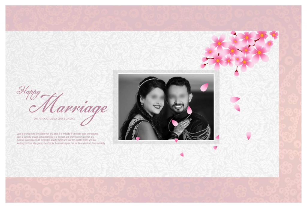 Premium Wedding Album Cover PSD Download 12×36
