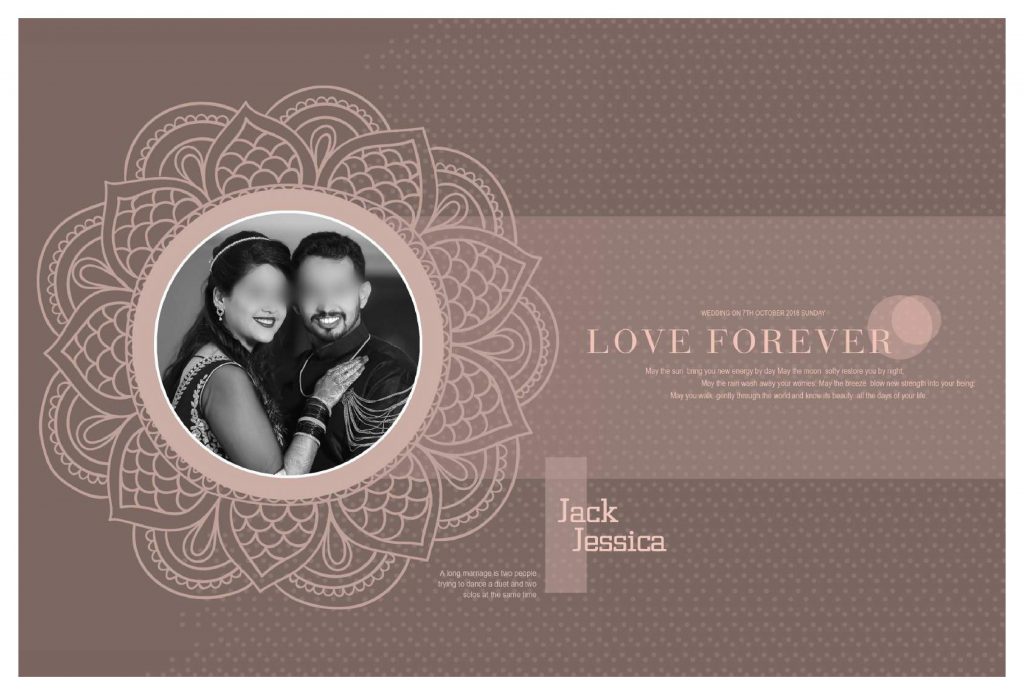 Premium Wedding Album Cover PSD Download 12×36