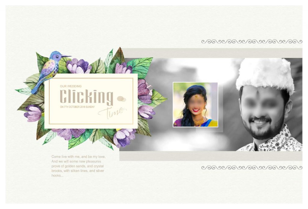 Premium Wedding Album Cover PSD Download 12×36