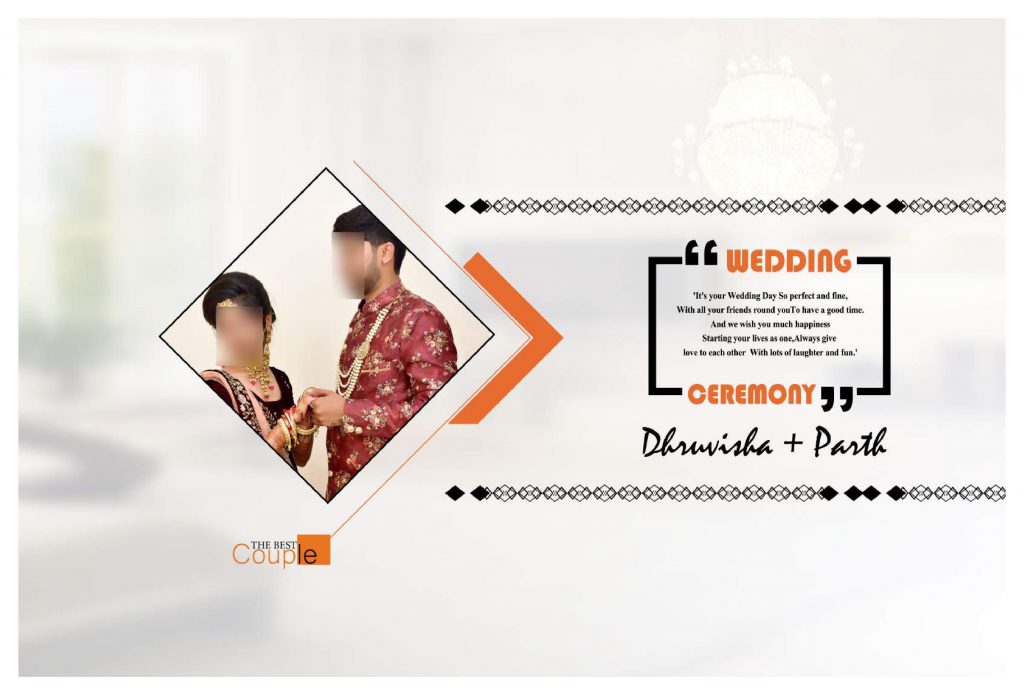 Premium Wedding Album Cover PSD Download 12×36