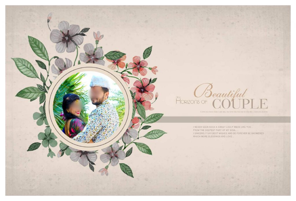 Premium Wedding Album Cover PSD Download 12×36