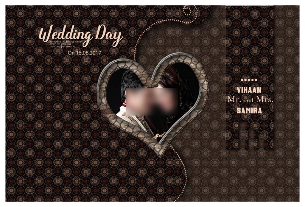 Premium Wedding Album Cover PSD Download 12×36