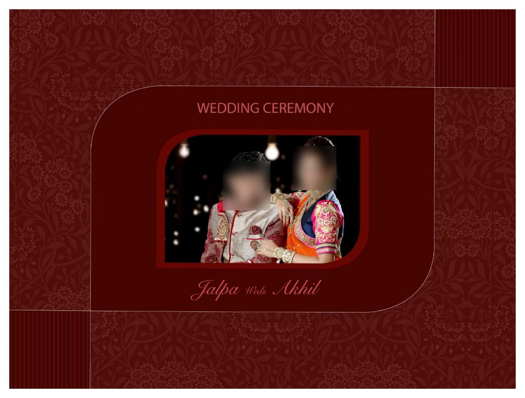 Premium Wedding Album Cover PSD Download 12×36