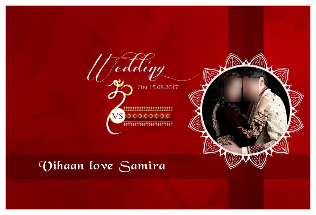 Premium Wedding Album Cover PSD Download 12×36