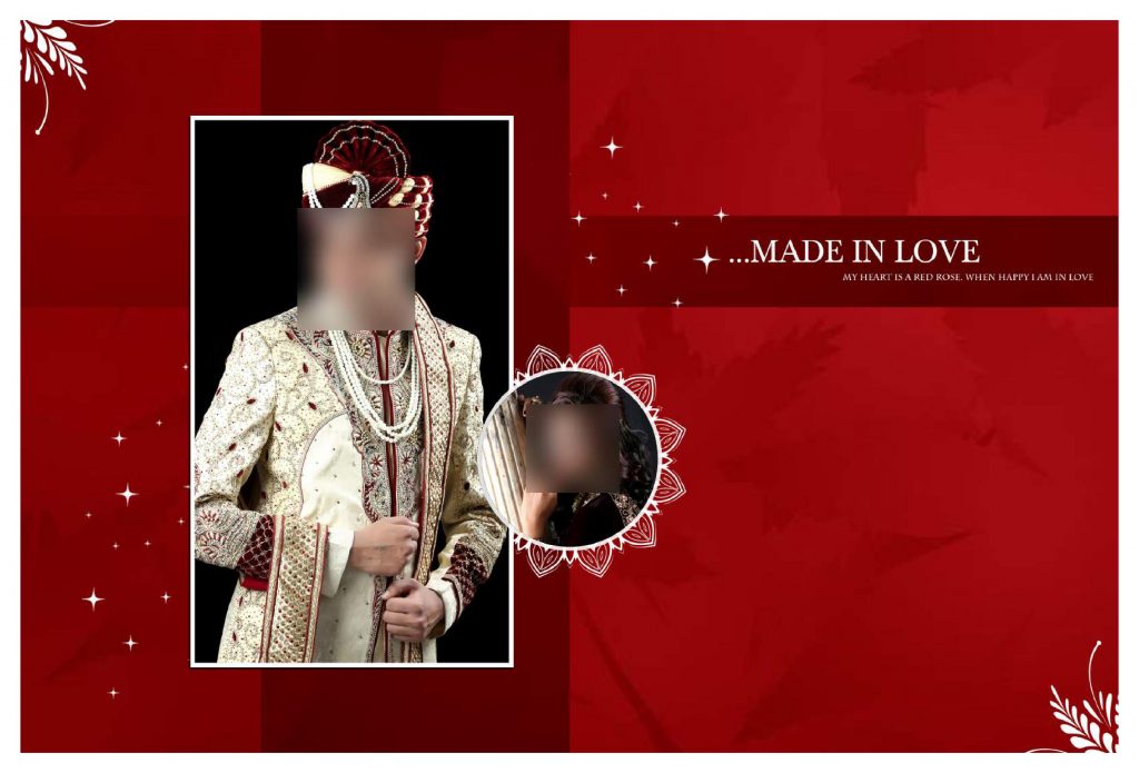 Premium Wedding Album Cover PSD Download 12×36