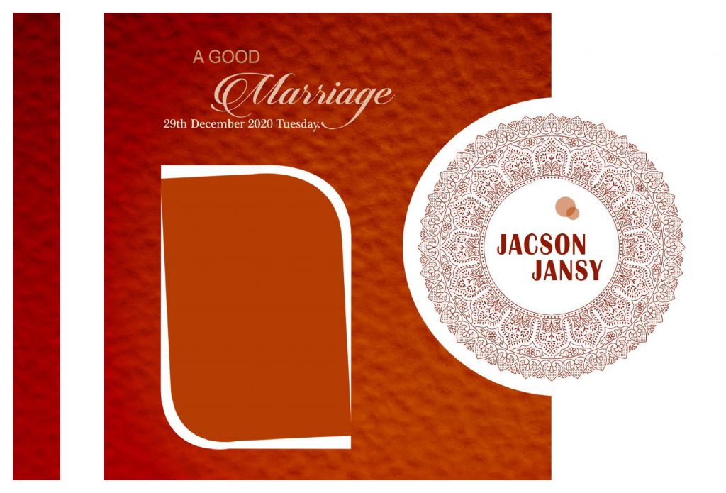 Premium Wedding Album Cover PSD Download 12×36