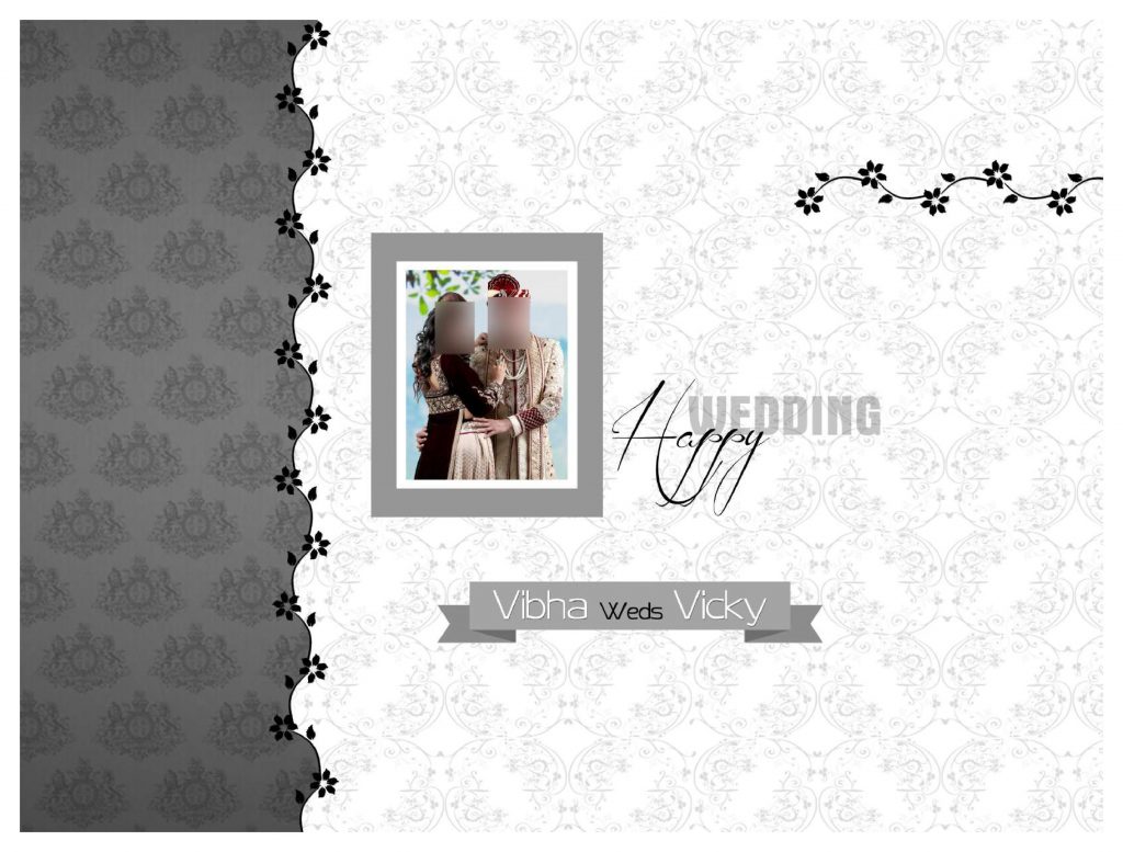 Premium Wedding Album Cover PSD Download 12×36