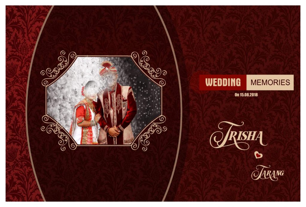 Wedding Album Cover PSD Download 12&times;36